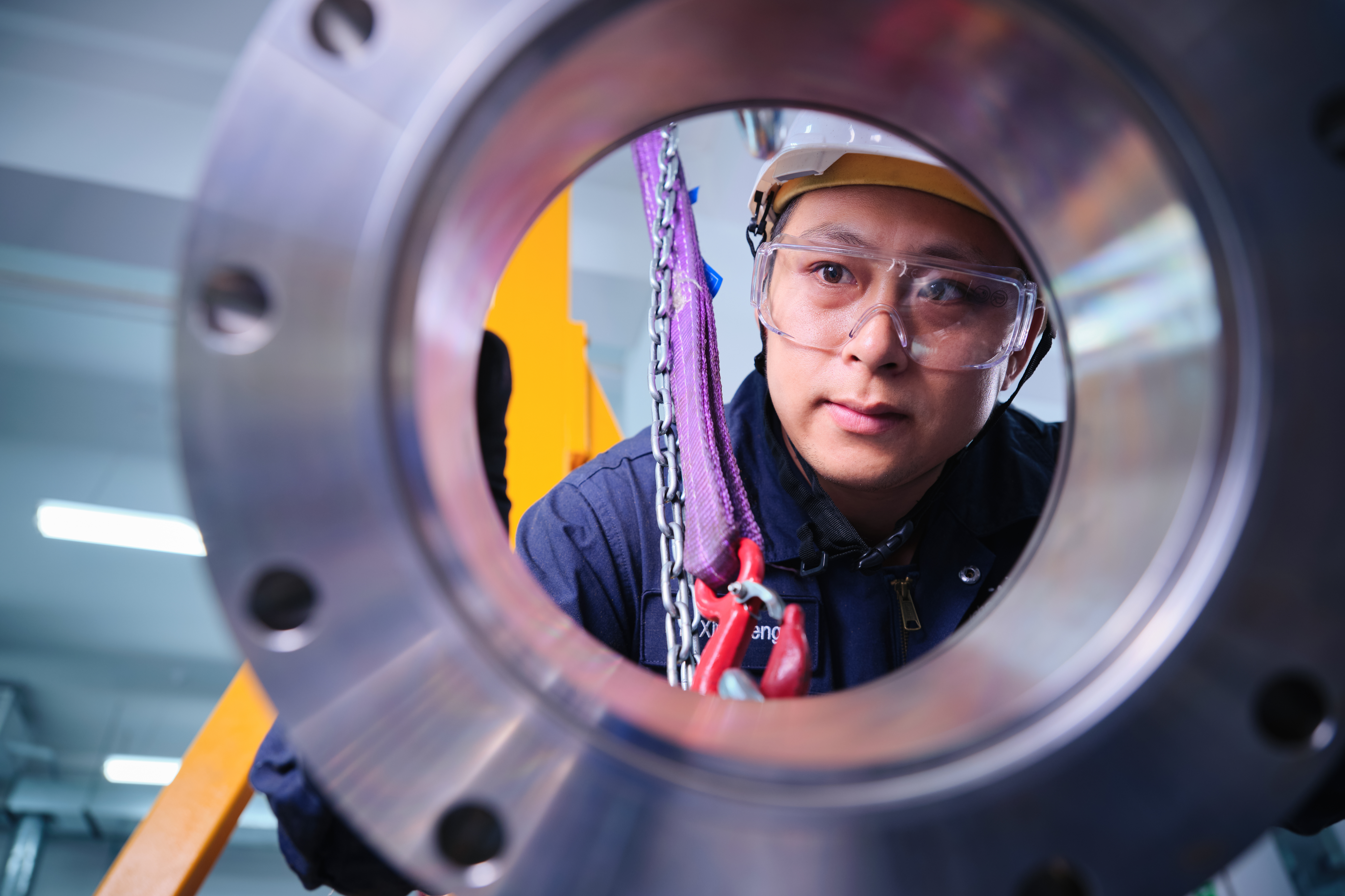 Lady Engineer In Uniform Working