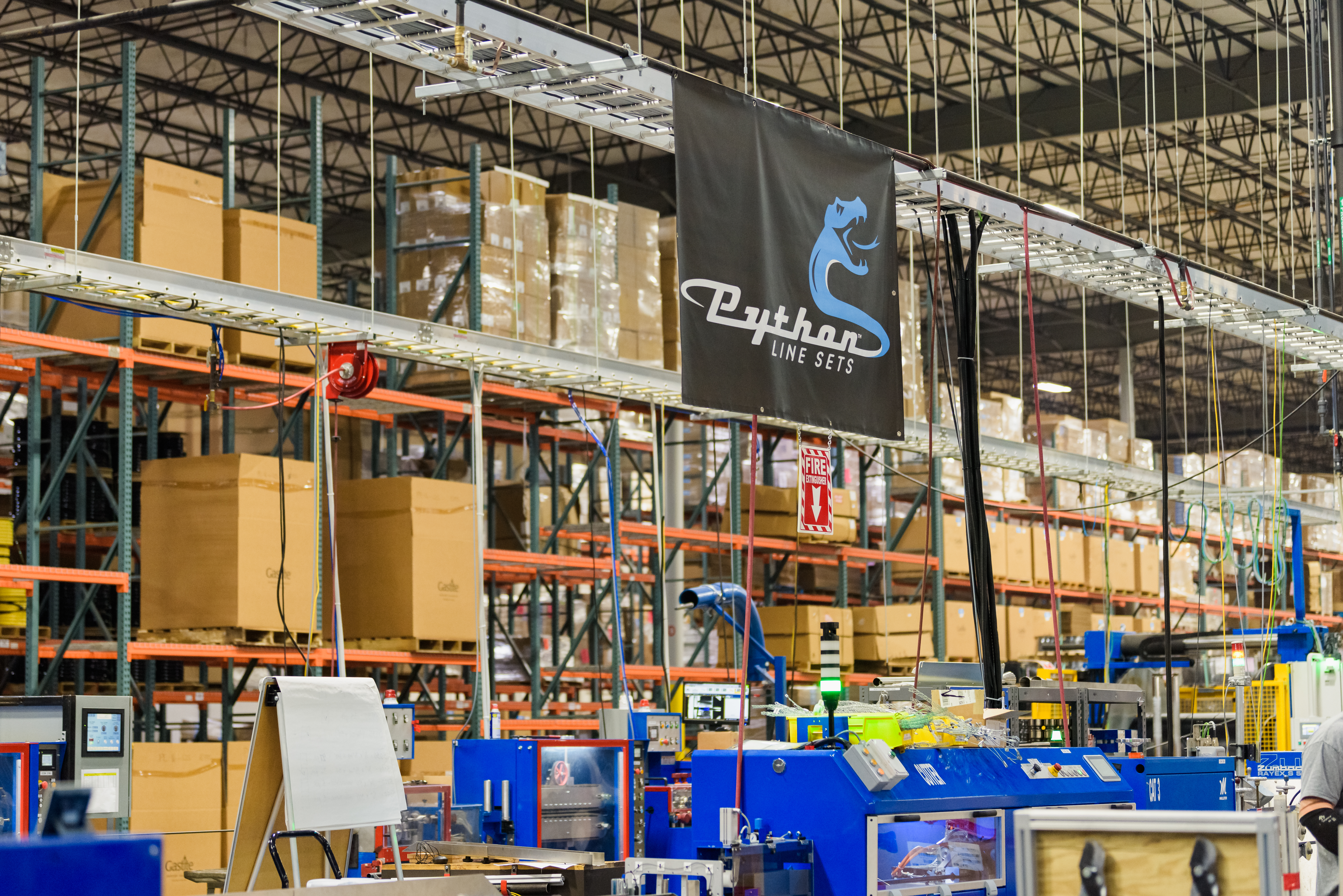 Boxes On Shelves In A Warehouse